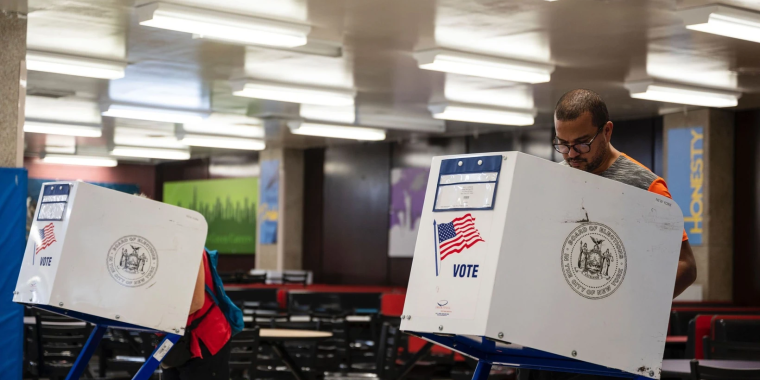 Voters at a polling site in New York City.