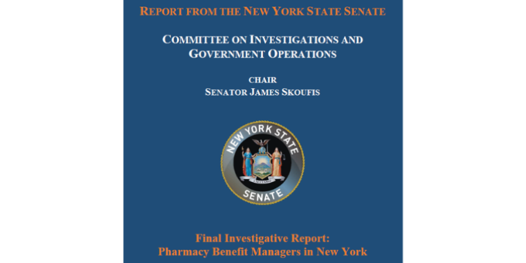 Senate Investigations and Government Operations Committee Releases Full Report on Pharmacy Benefit Managers