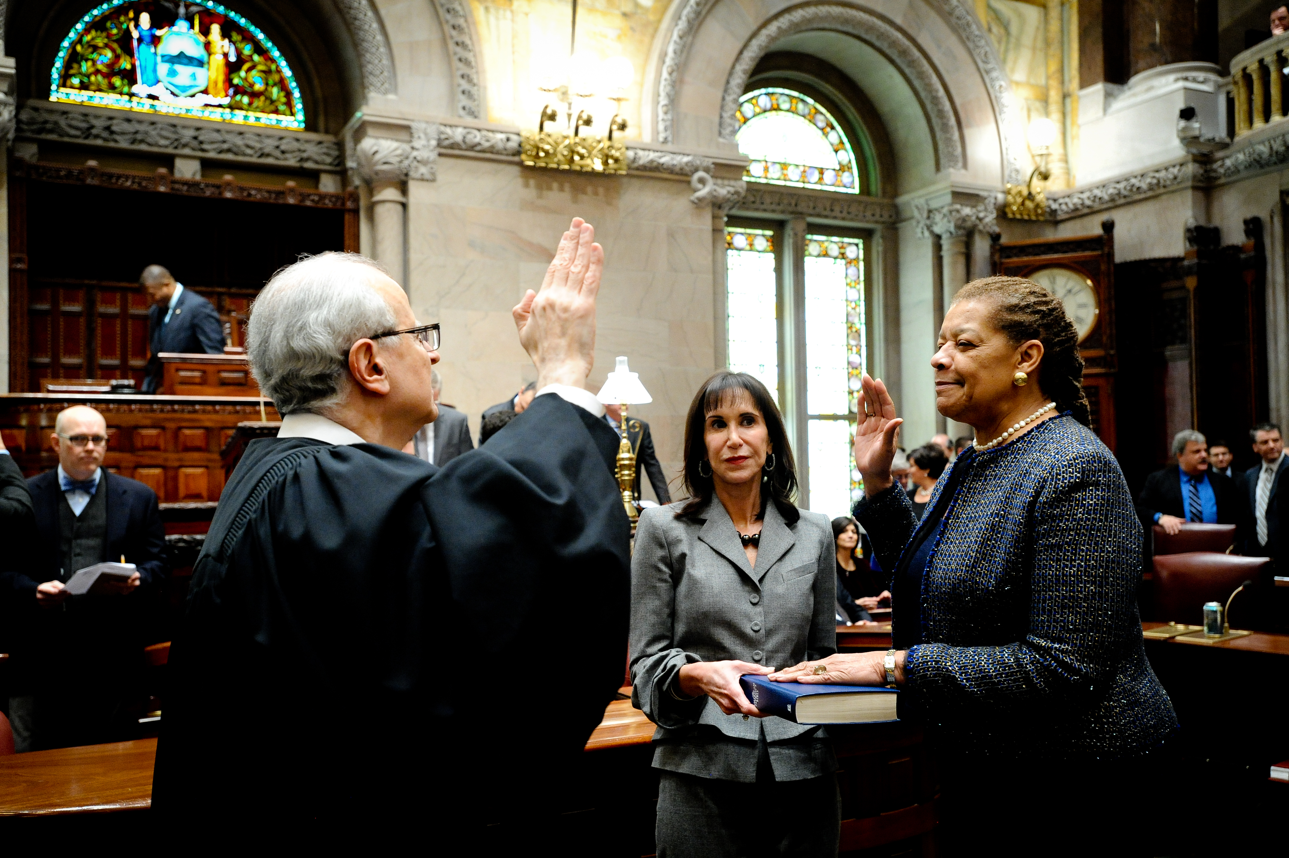 Senator Ruth Hassell-Thompson is sworn into office by the Honorable ...