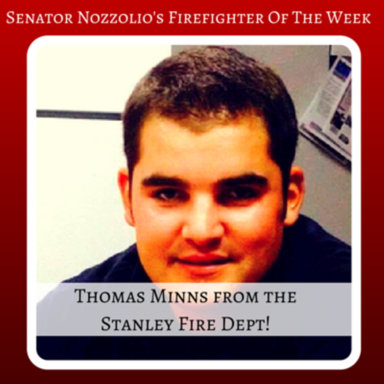 Senator Nozzolio Recognizes Thomas Minns as 