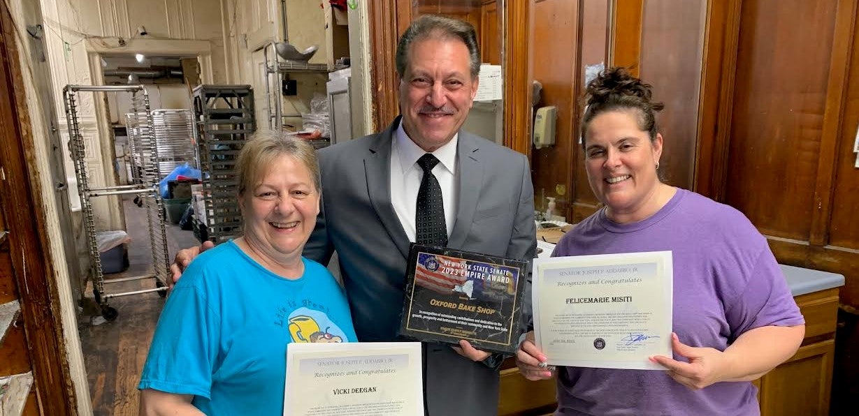 Senator Addabbo Honors Oxford Bake Shop Upon Its Closure After Almost a