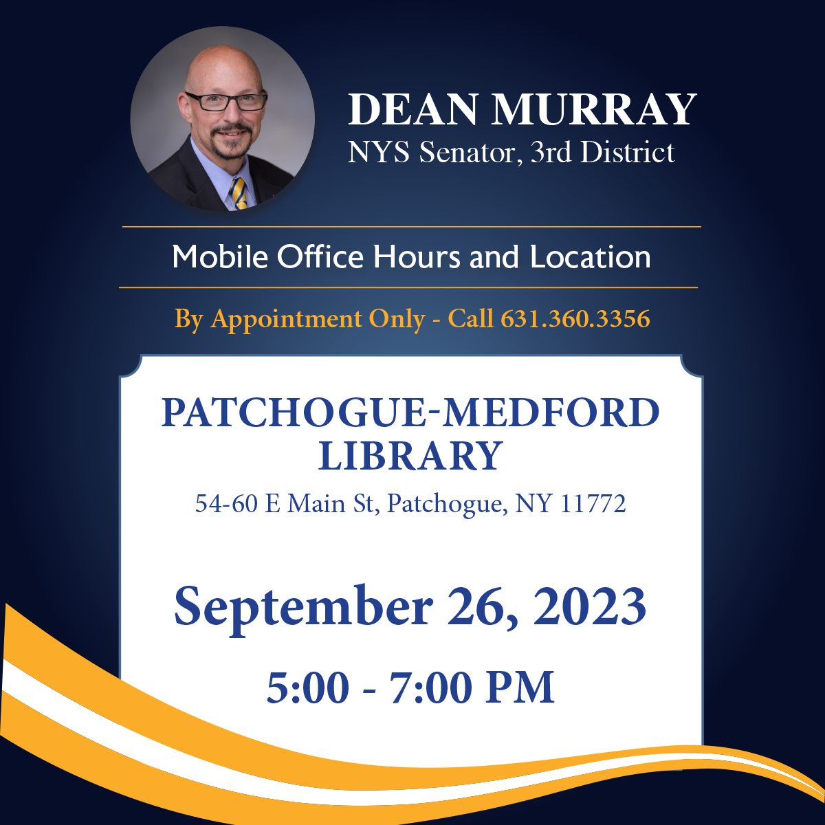 NYS Senator Dean Murray's Mobile Office Hours NYSenate.gov