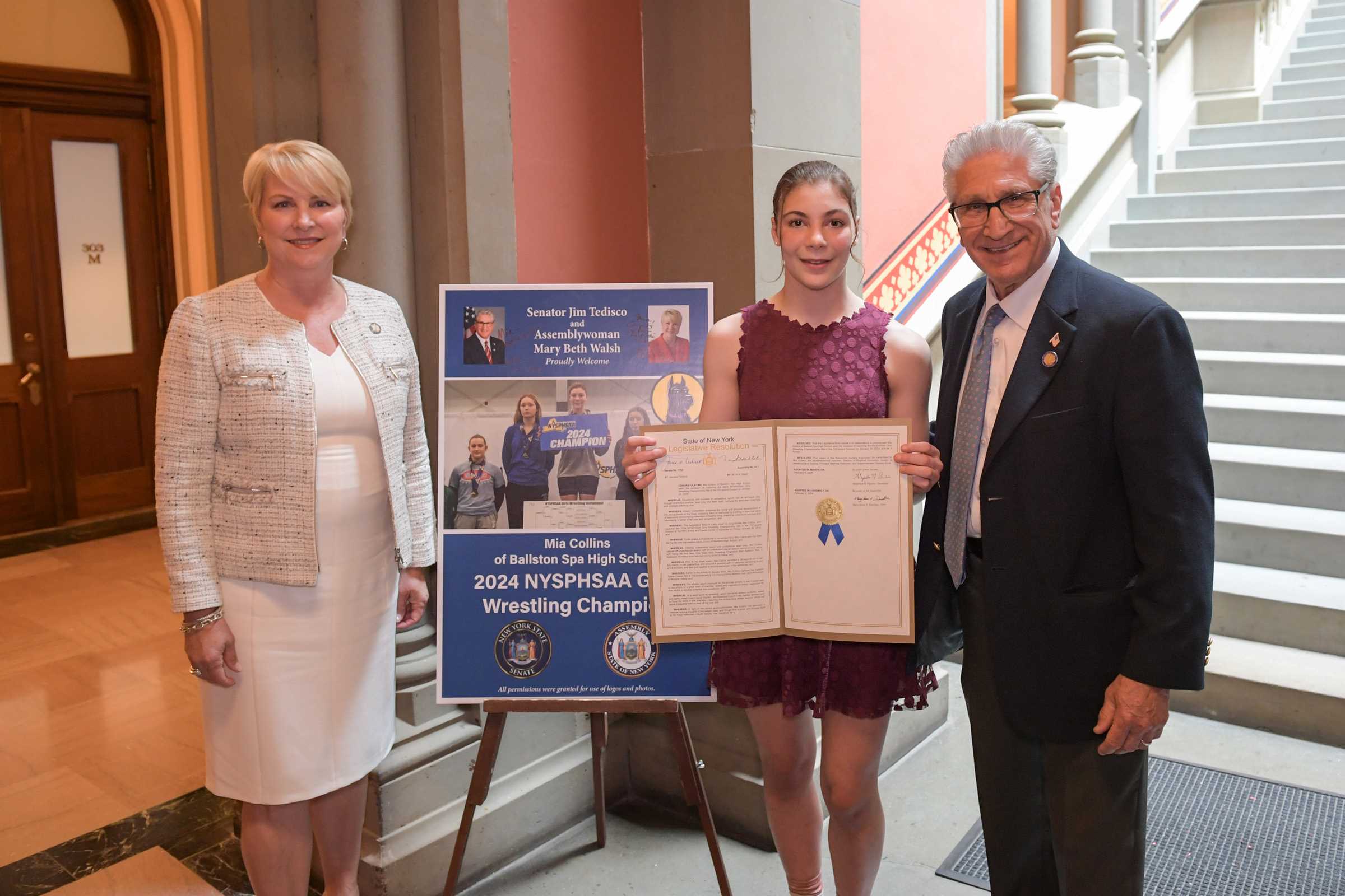 Tedisco and Walsh Honor Trailblazing Ballston Spa High School Girls