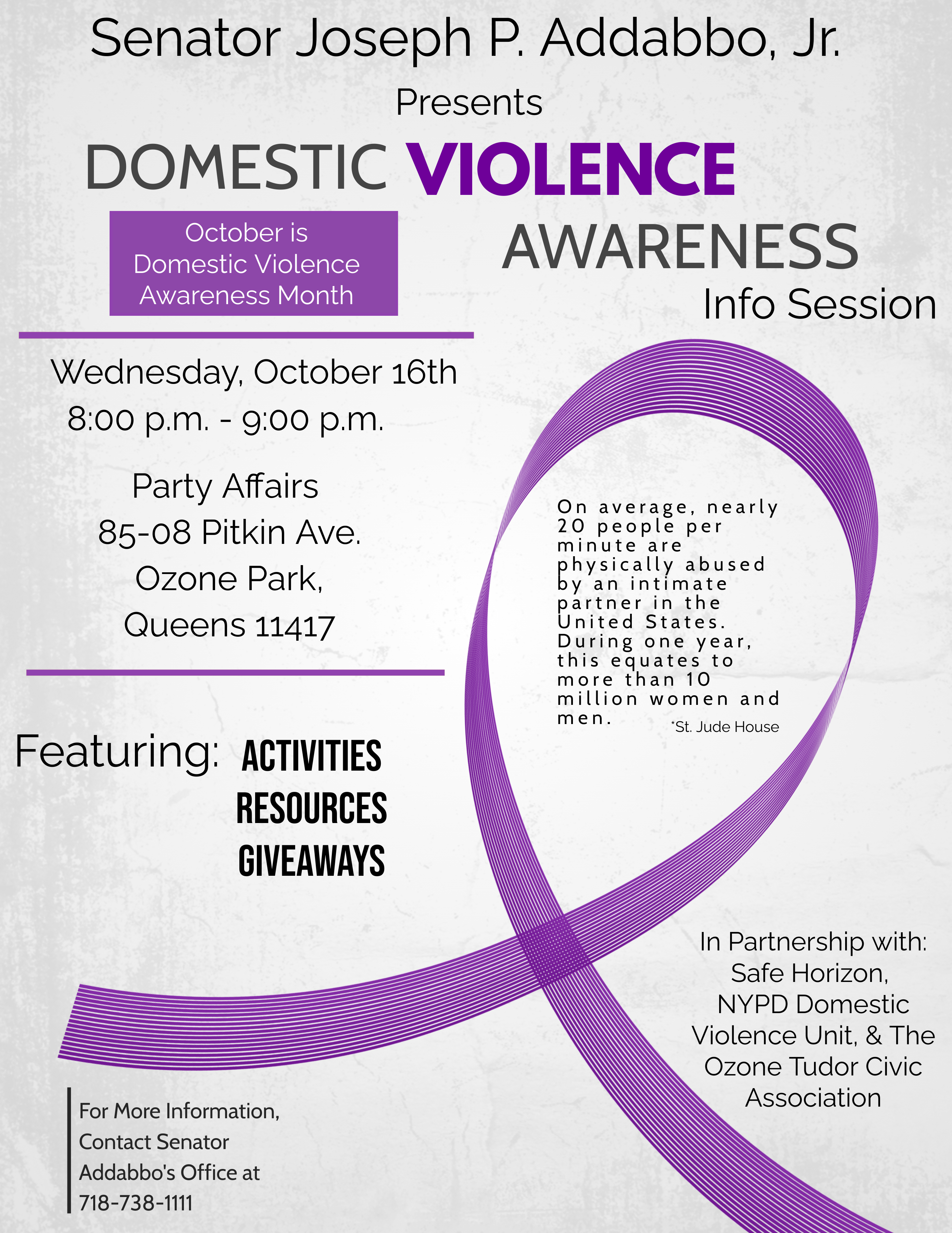 Domestic Violence Awareness Month Info Session | NYSenate.gov