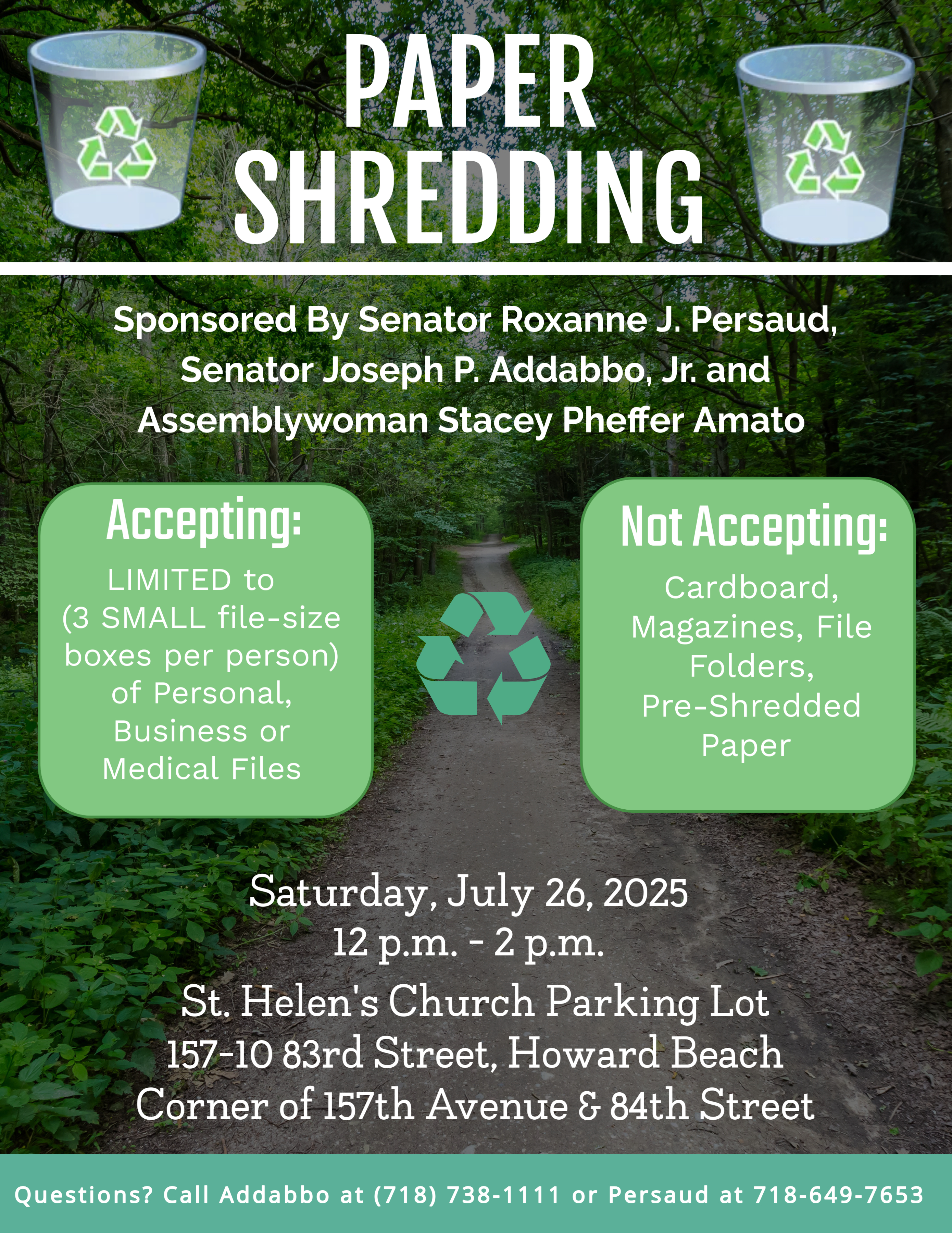 Addabbo, Persaud, and Pheffer Amato To Host Free Paper Shredding Event ...
