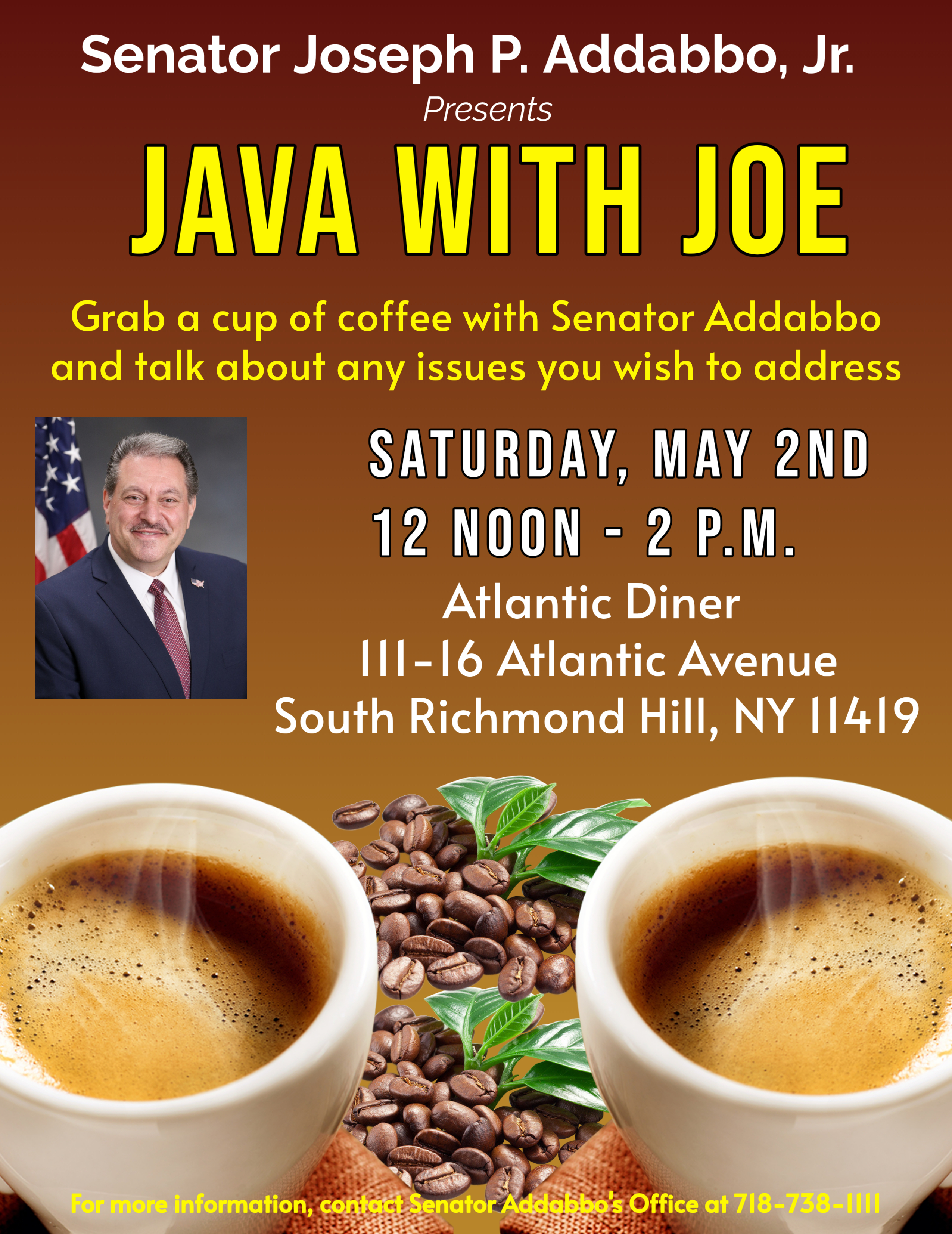 Java with Joe - Atlantic Diner - South Richmond Hill | NYSenate.gov