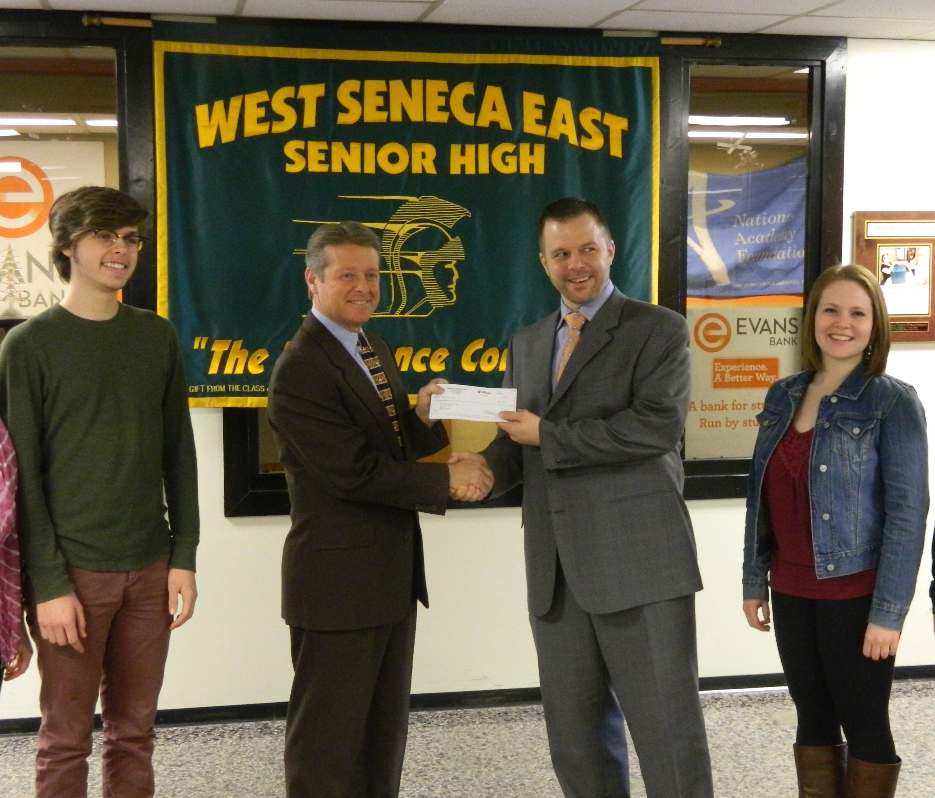 Senator Gallivan Thanks Student Volunteers at West Seneca East WITH 1,072 Donation NYSenate.gov