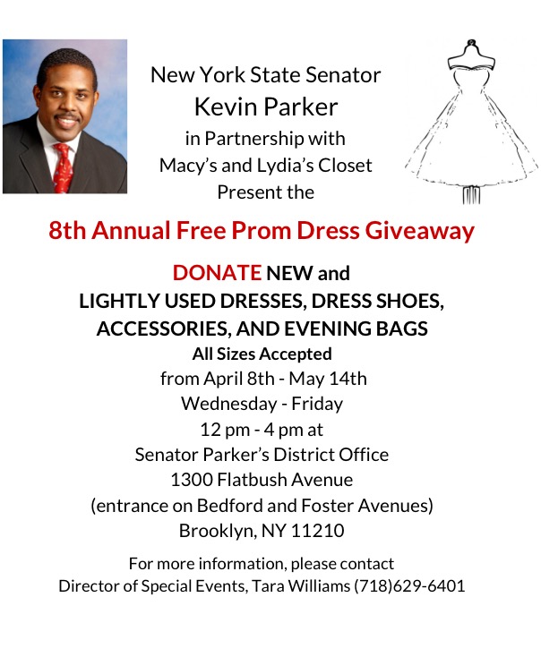 Donate Dresses to Senator Parker's 8th Annual Prom Dress Giveaway! | NY ...