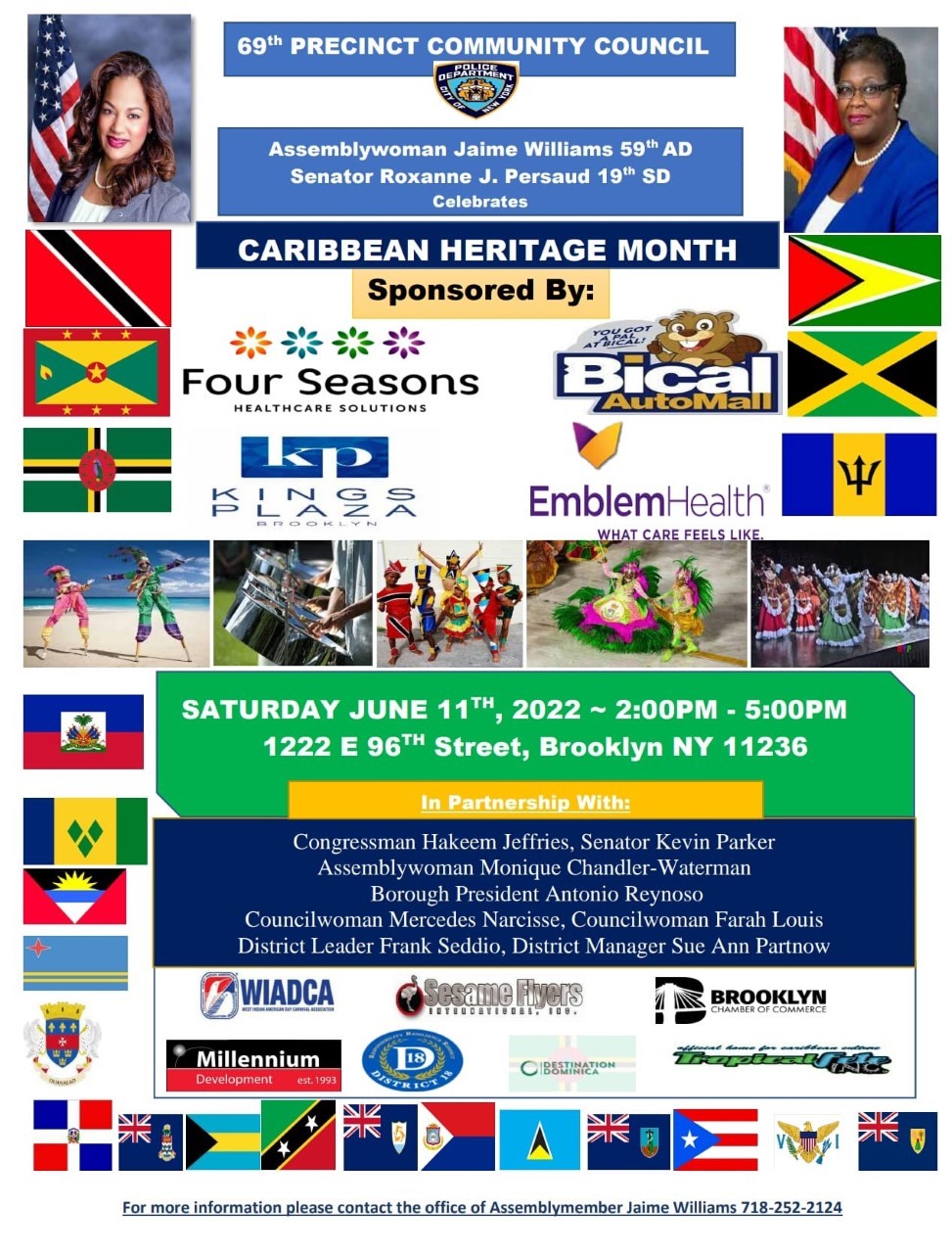 Caribbean Heritage Month Festival on Saturday, June 11, 2022 from 2 pm