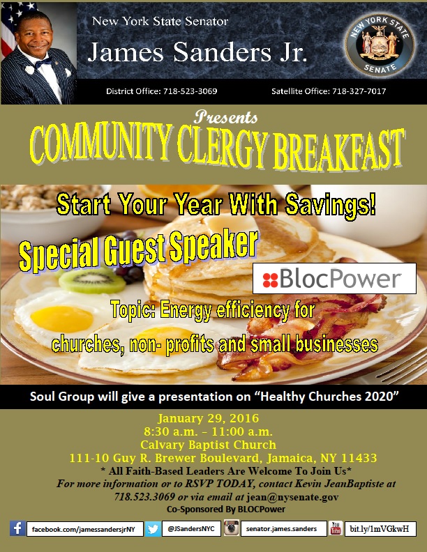 community clergy breakfast ny state senate community breakfast flyer