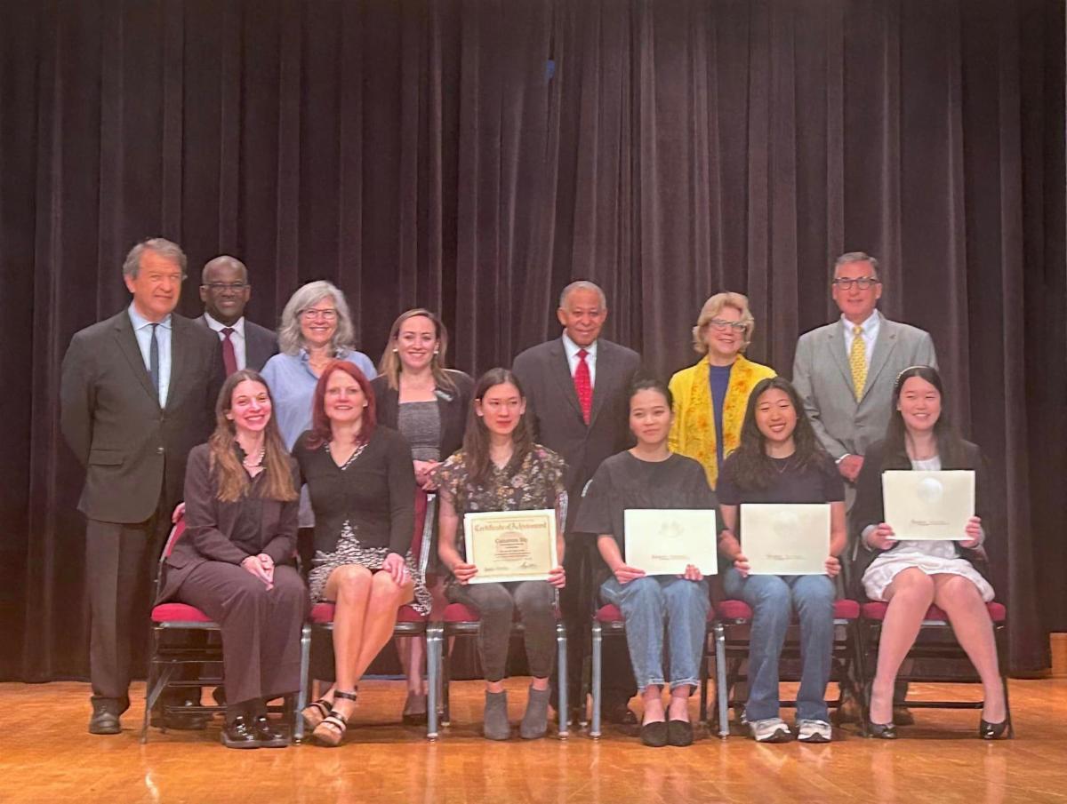 Senator Mayer, CE Latimer and NYSSMA students