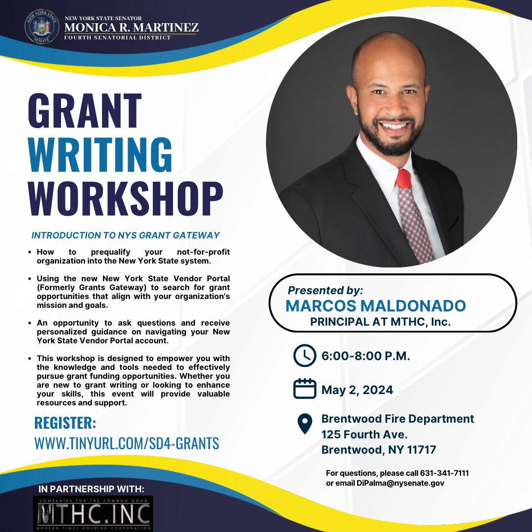 Grant Writing Workshop Flyer Image