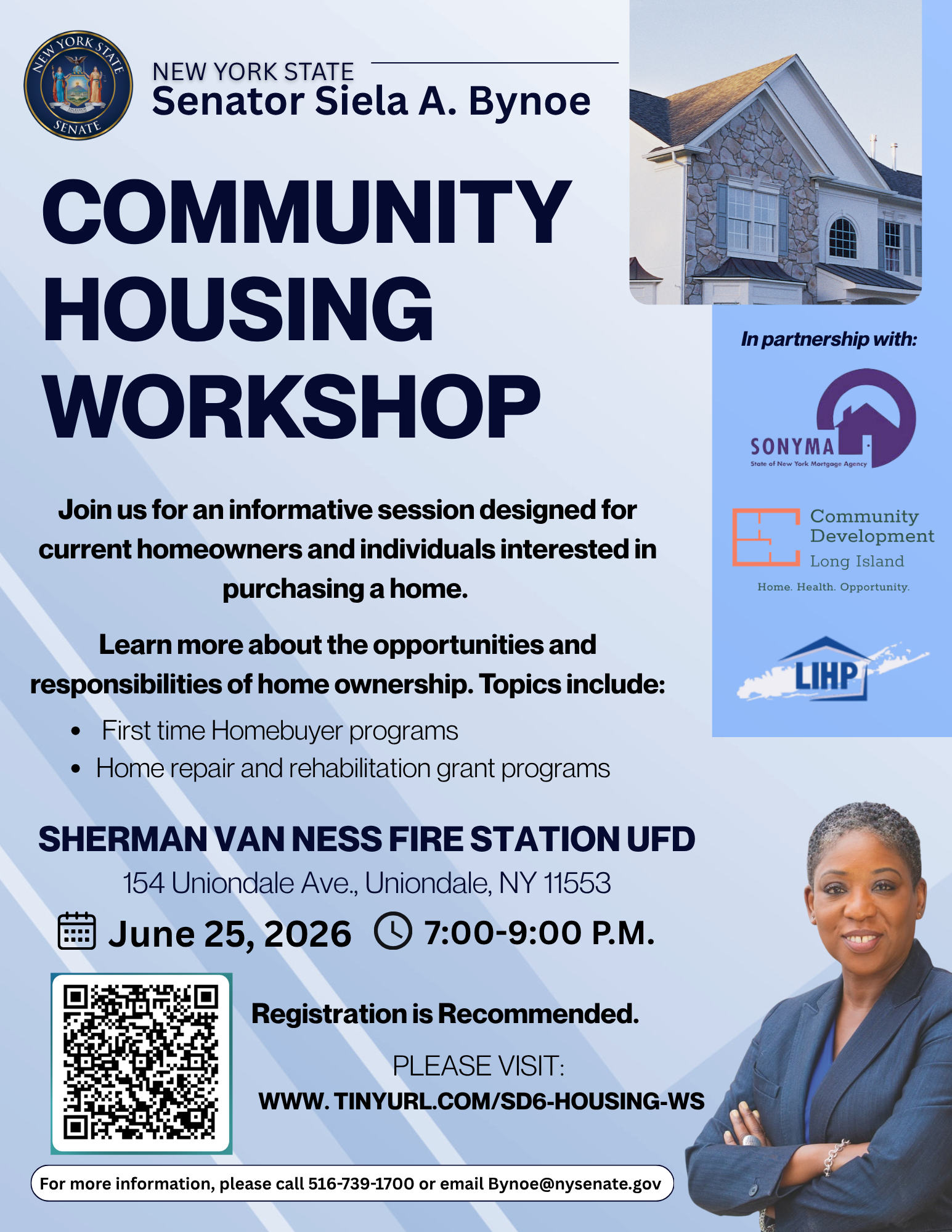 Flyer for Community Housing Workshop