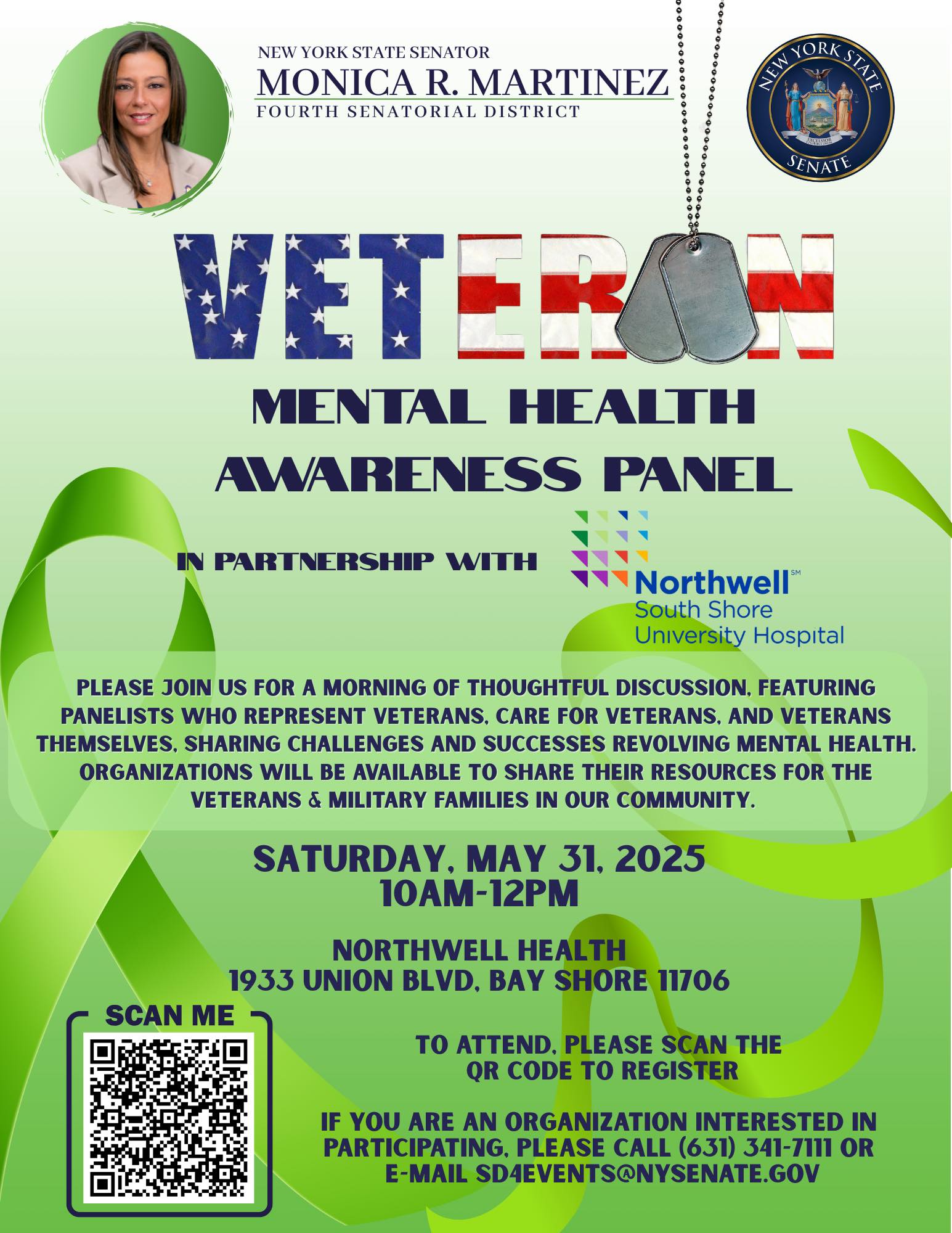 Image of May 31, 2025, Veterans Mental Health Awareness Panel Flyer