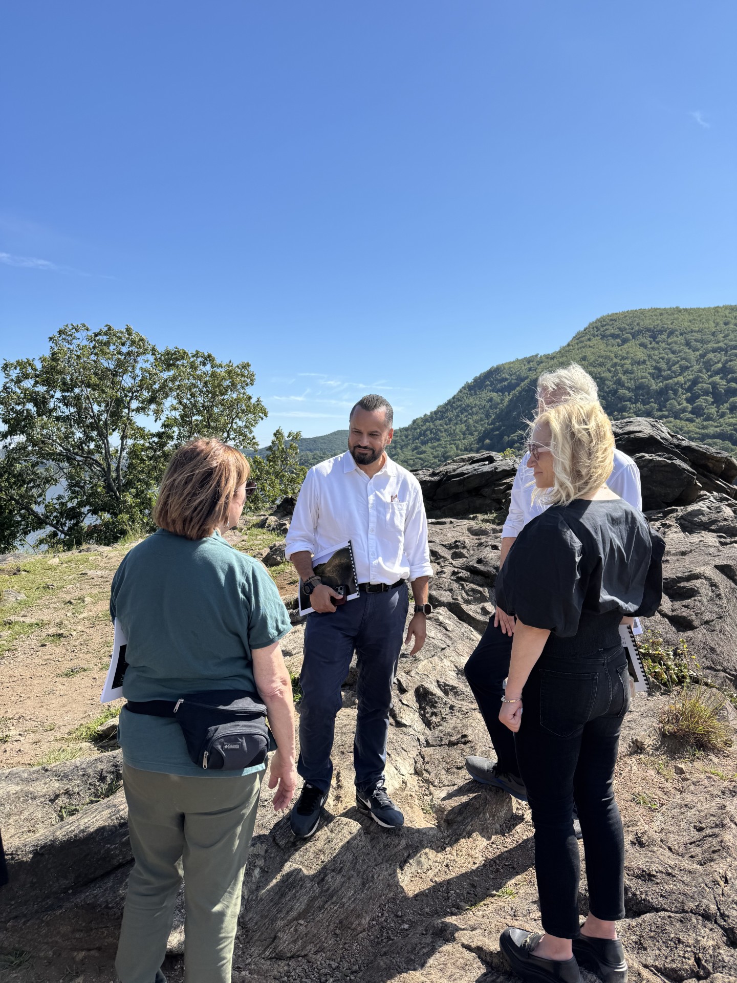 Senator Serrano embarked on a tour of the Hudson Highlands Fjord Trail project site