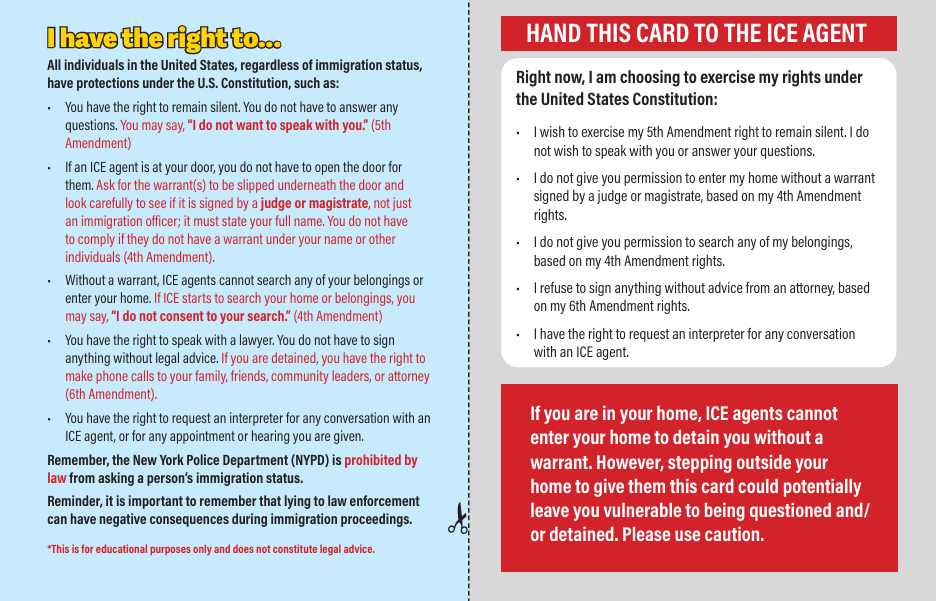 Know Your Rights: Protect Yourself During ICE Encounters (ENG)