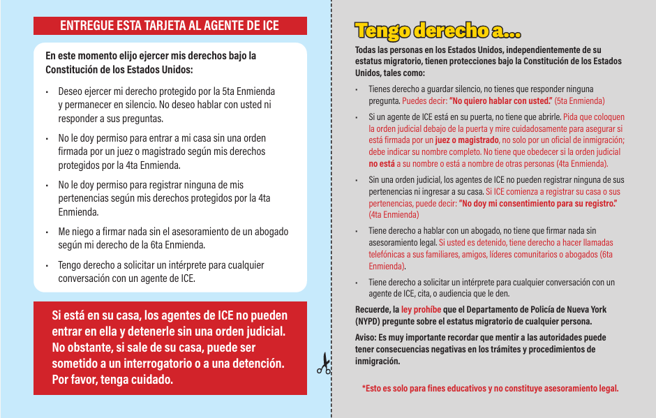 Know Your Rights: Protect Yourself During ICE Encounters (ESP)