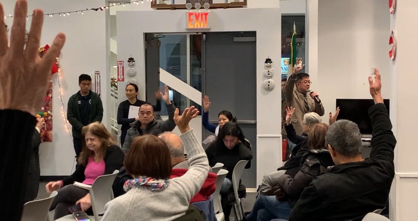 "How many people want to keep the library as it is?"