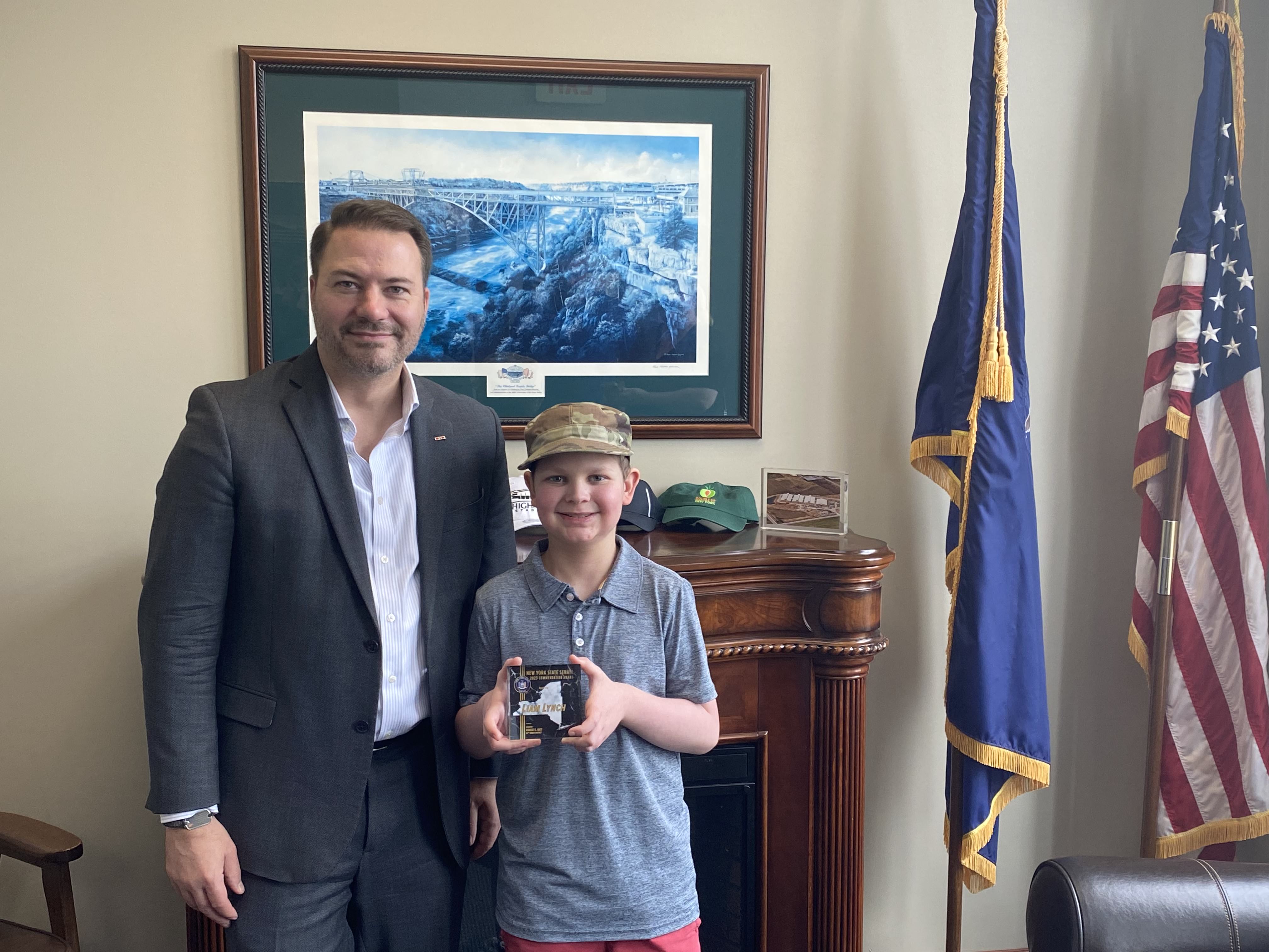 Senator Ortt and honoree, Liam Lynch