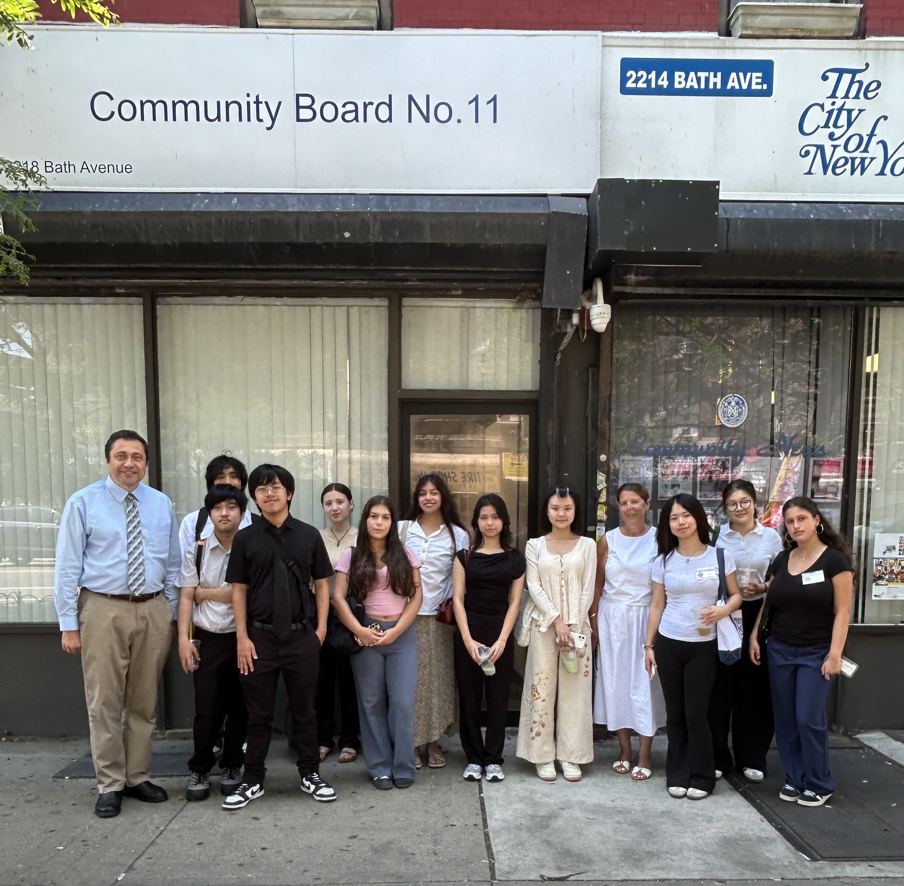 SENATOR CHAN INTERNS VISIT TO COMMUNITY BOARD 11