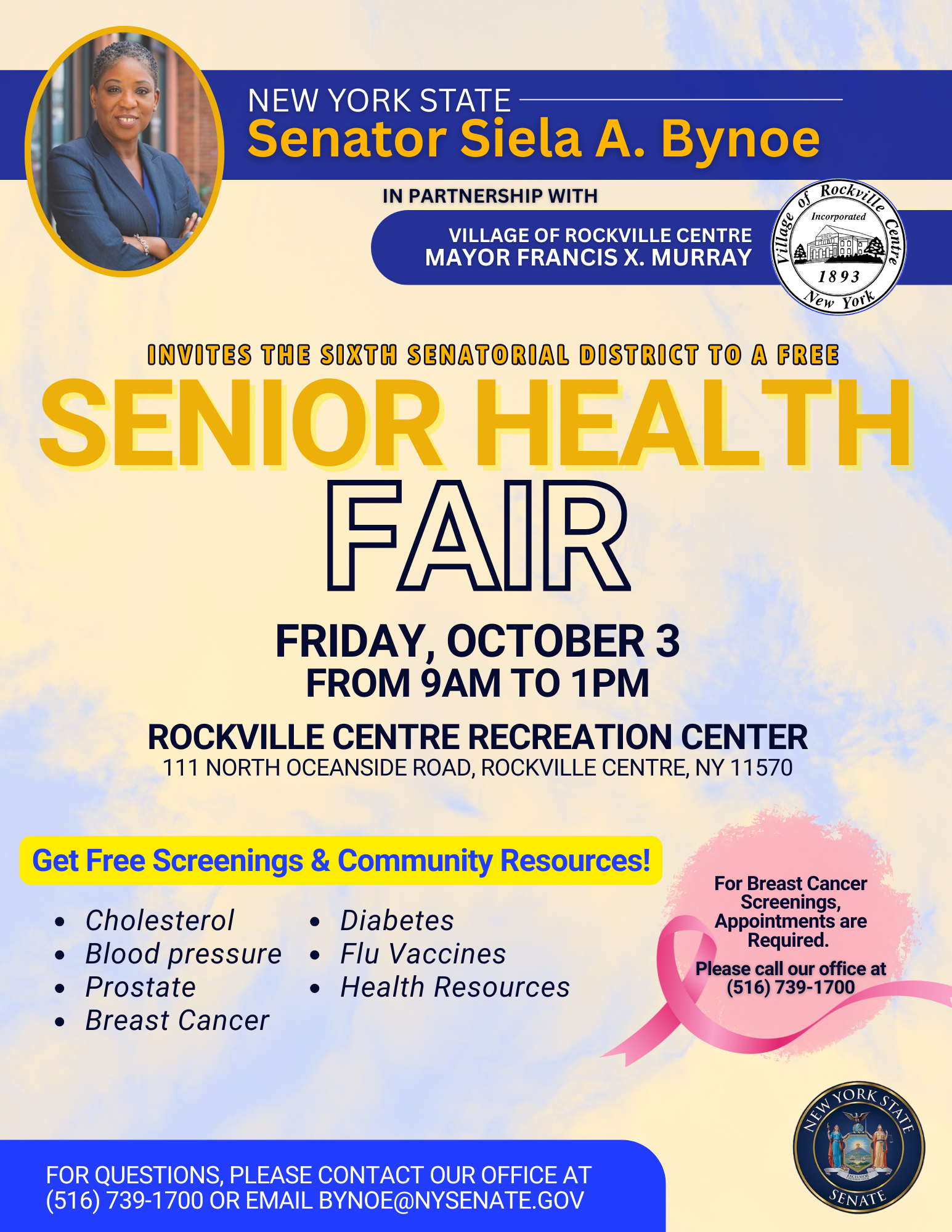 Senior Health Fair Oct. 3 flyer