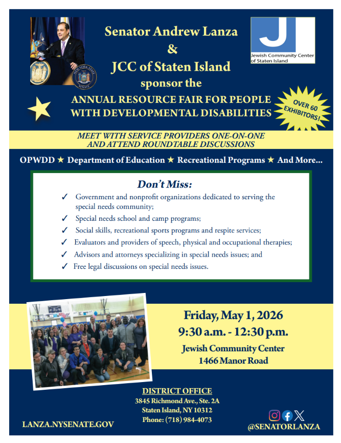 Senator Lanza Resource Fair May 2026