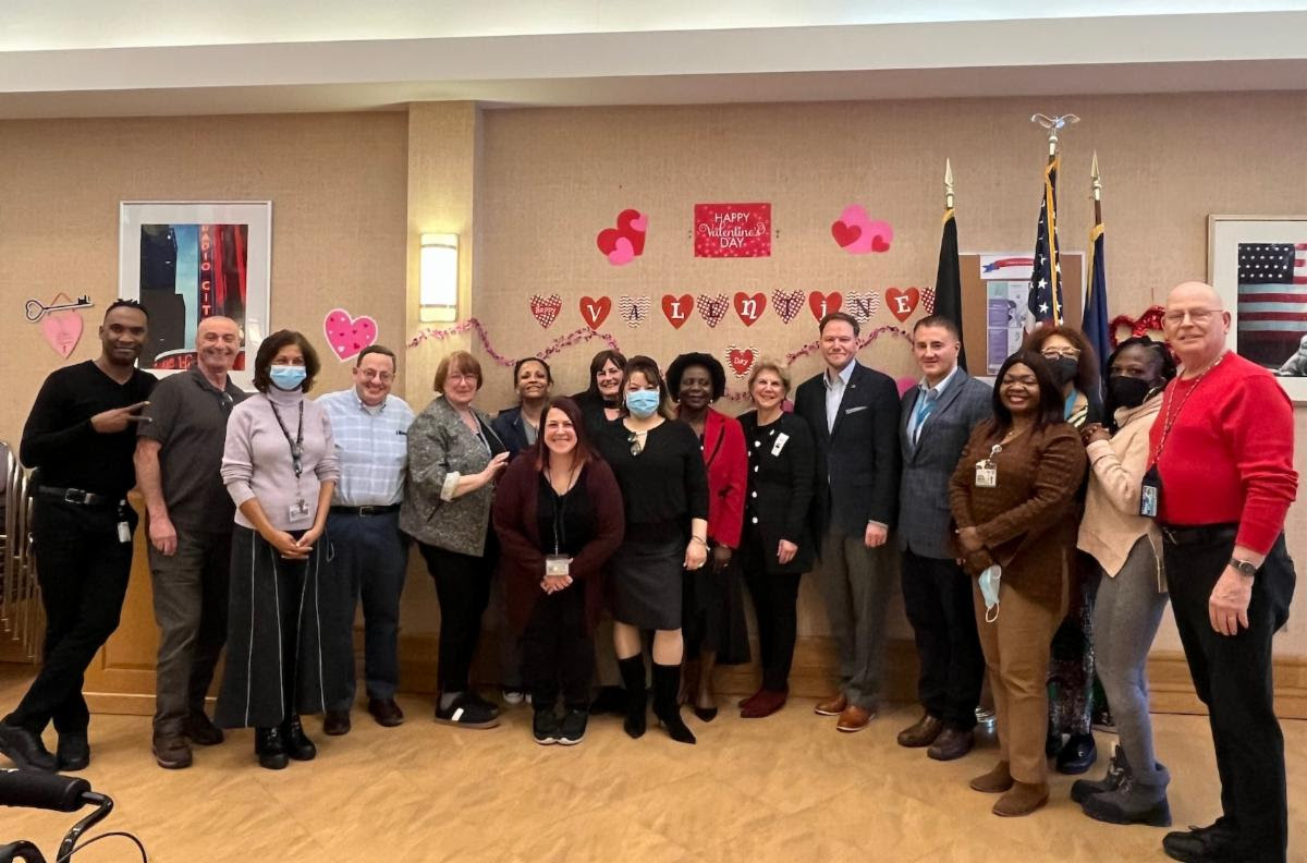 NYS Senator Shelley Mayer visits residents and staff at the NYS Veterans Home at Montrose