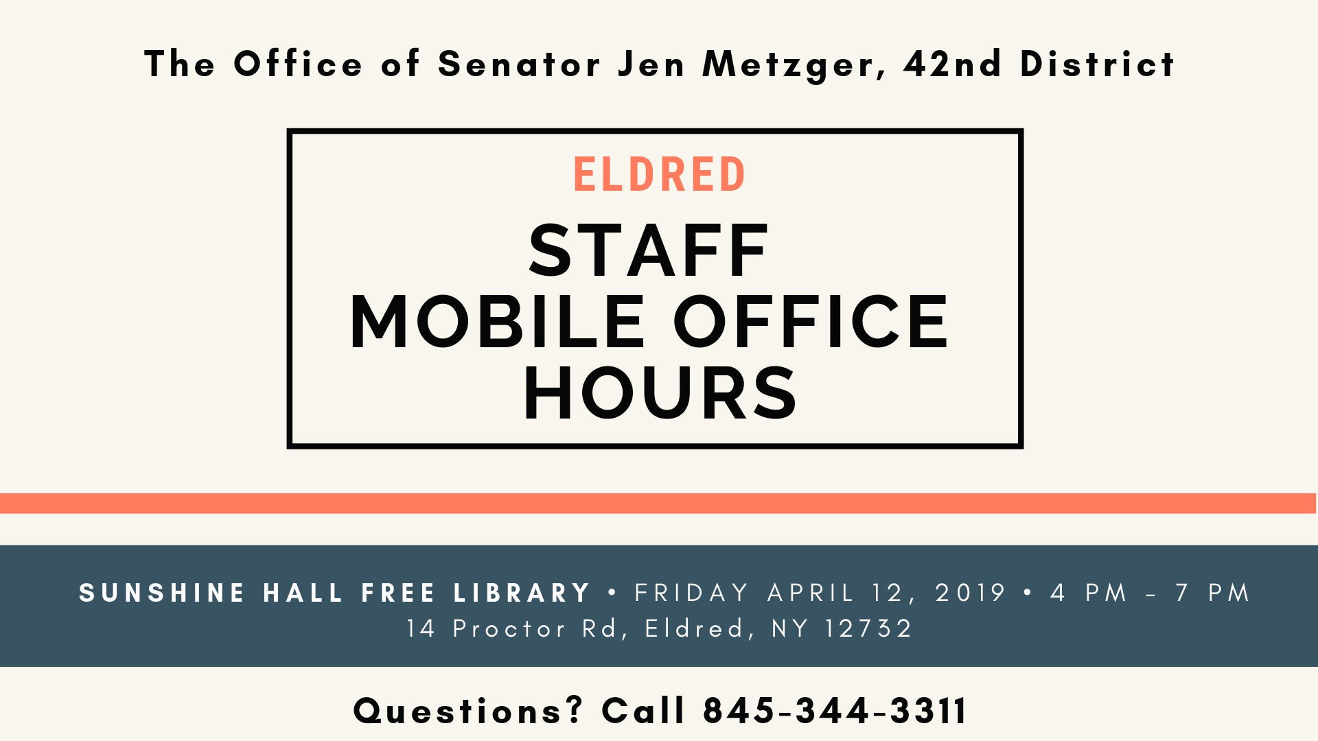 Staff Mobile Office Hours Eldred NYSenate.gov