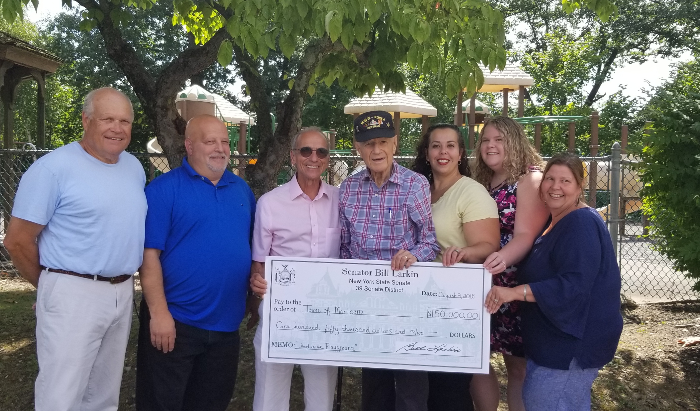 Senator Larkin Presents 150K Check To Town Of Marlborough For New