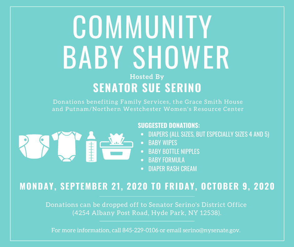 SENATOR SUE SERINO TO HOST BABY SHOWER’ TO BENEFIT LOCAL