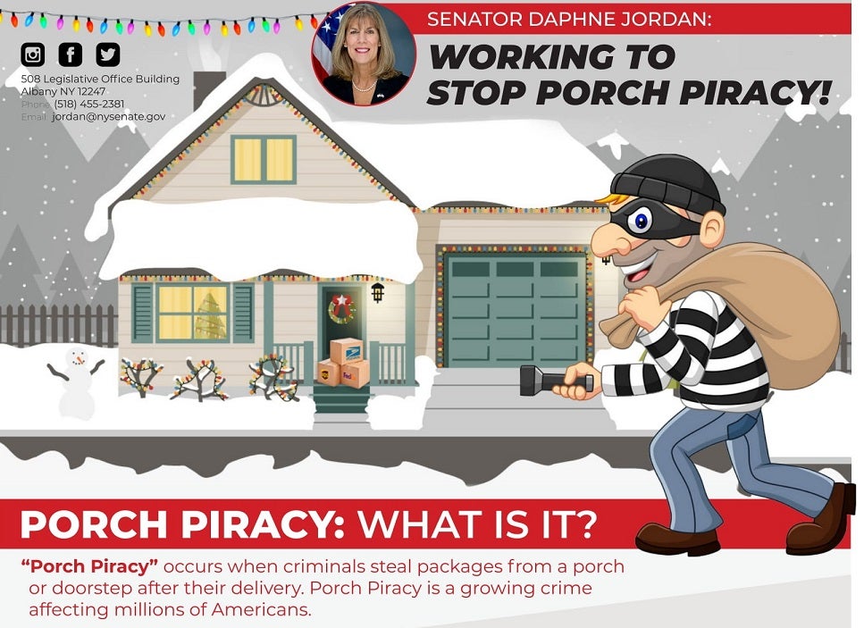 Senator Daphne Jordan introduces legislation to combat “Porch Piracy” and keep holiday