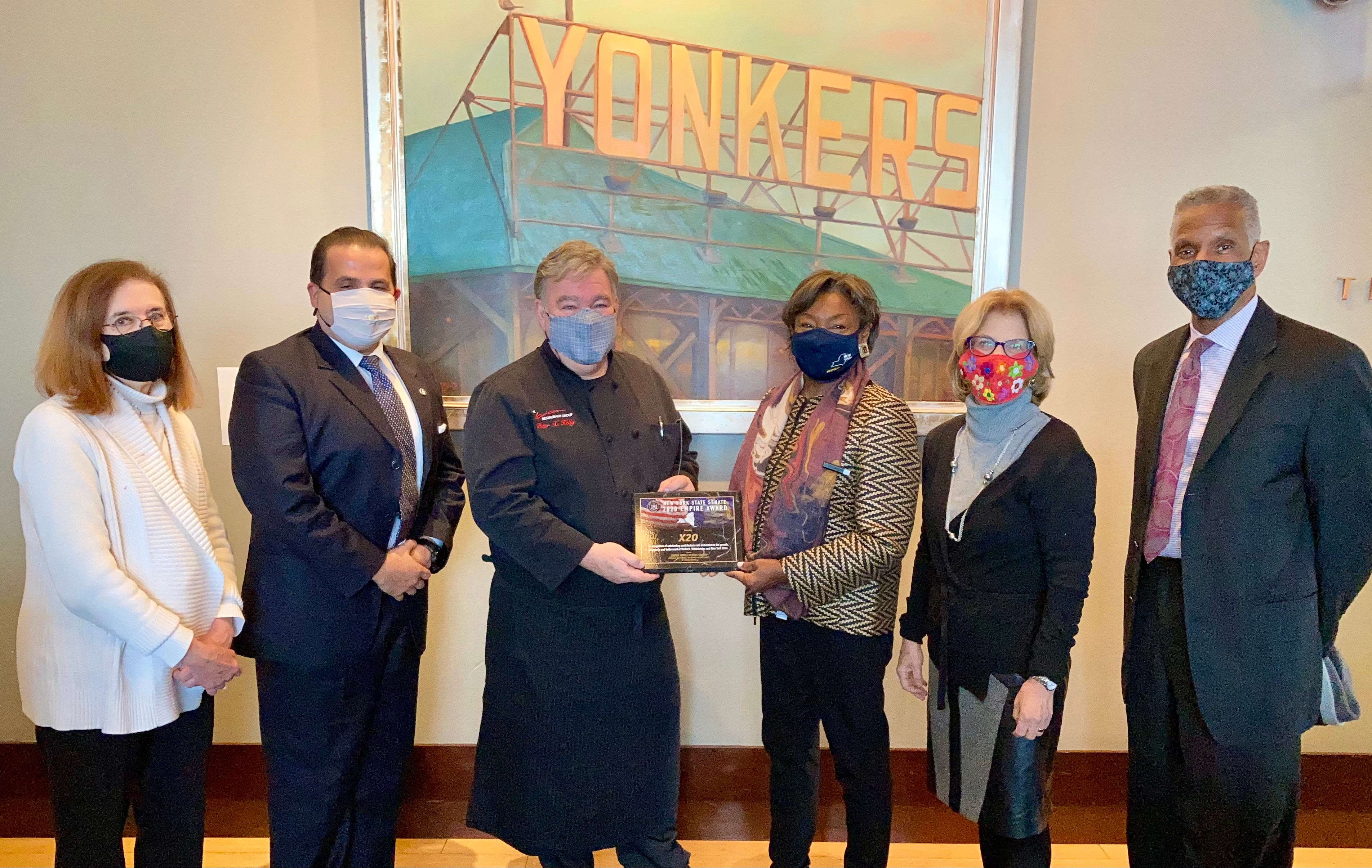 Senate Majority Leader Andrea Stewart Cousins Recognizes X2o Xaviars On The Hudson With The Prestigious New York State Senate Empire Award Ny State Senate