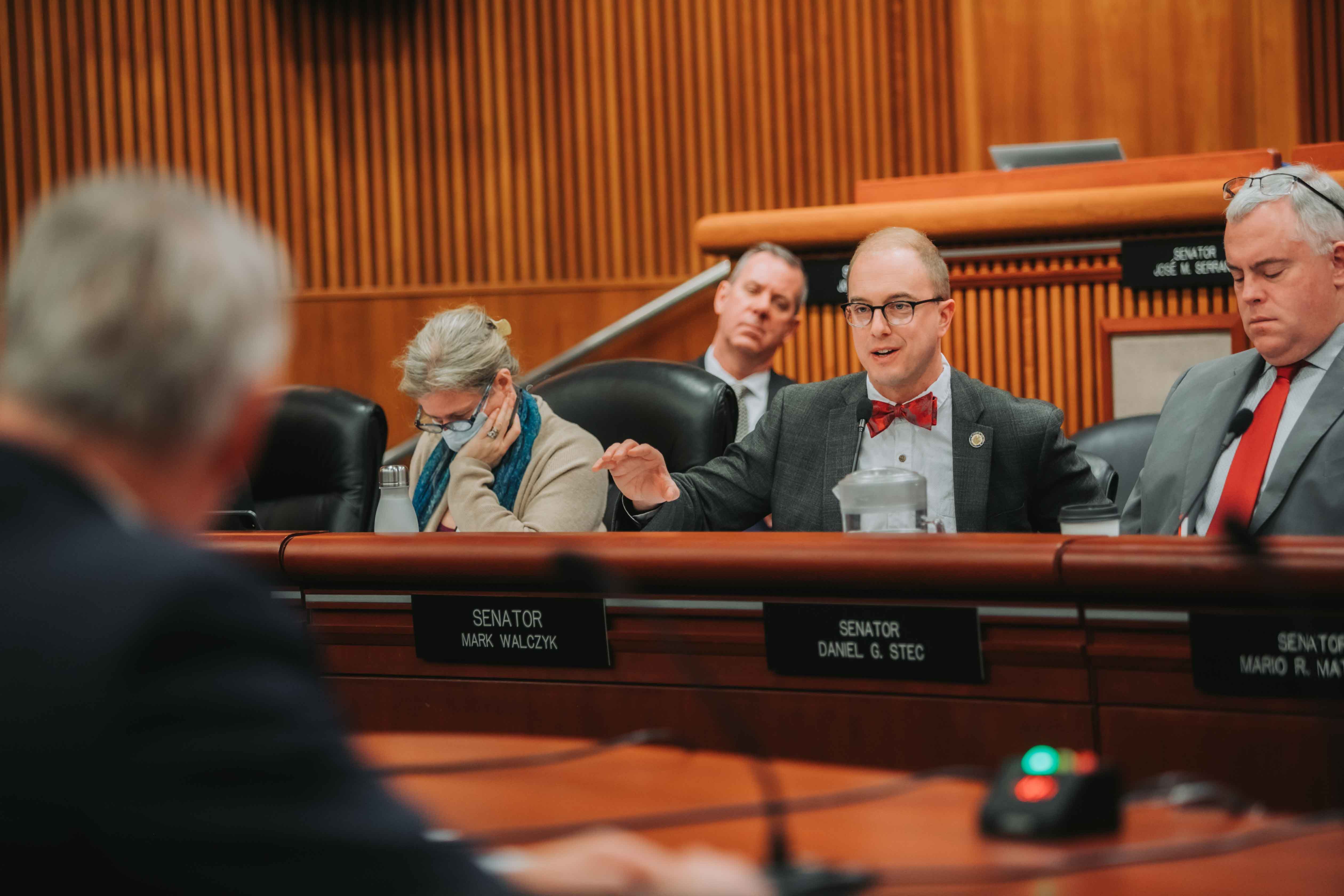 Senator Walczyk Wears Red Bow Tie To Raise Awareness For Heart Health