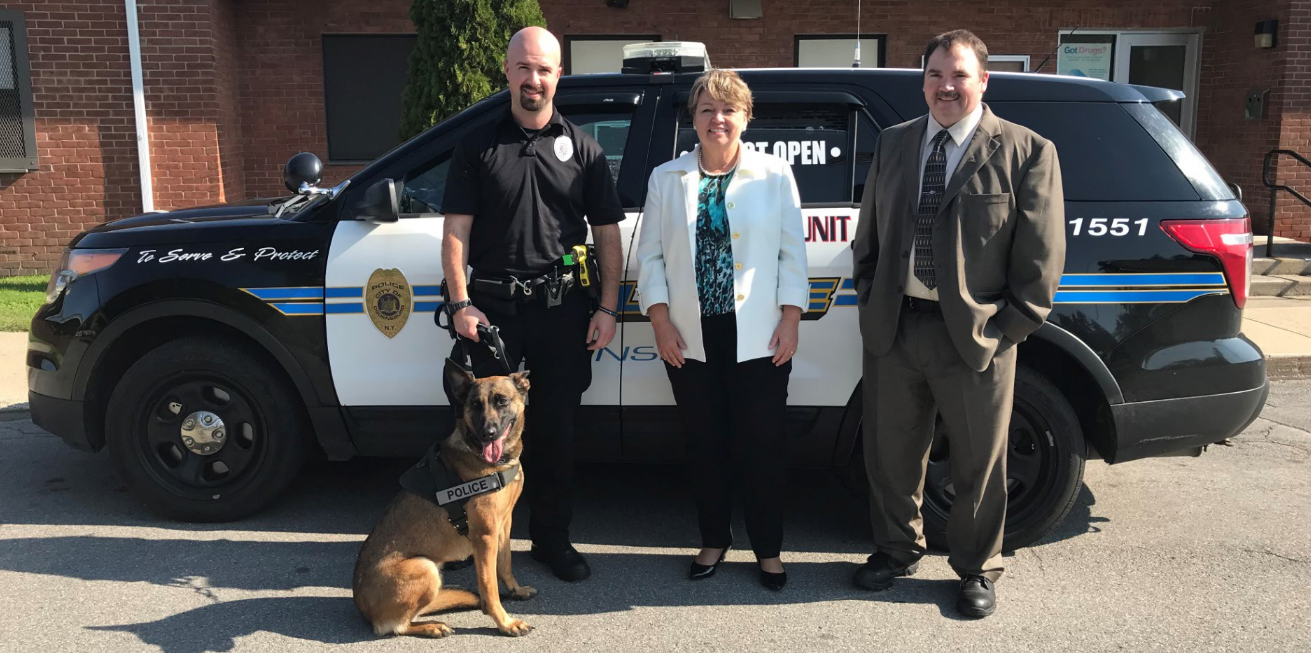 Ritchie Helps Ogdensburg Police Department's Newest Member