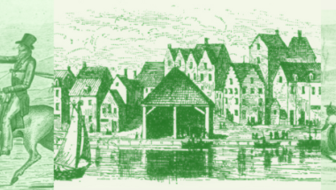 three black and white illustrations of New York in the 1800s depicting the infrastructure of slavery