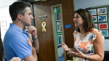 Skoudis meets with leaders of New York State United Teachers to discuss how sweltering temperatures are harming educators and students in local school buildings and facilities 