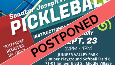 The event has been postponed due to rain.