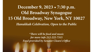 NYS Senator Cordell Cleare Hanukkah Celebration