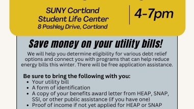 Cortland Utility Debt Relief Open House