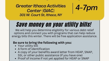 Ithaca Utility Debt Relief Open House