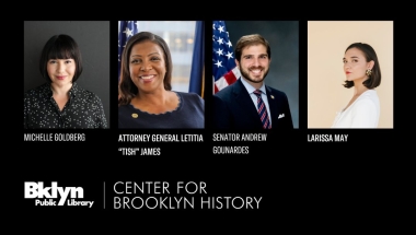A graphic for the panel discussion "Protecting Children on the Internet" at the Center for Brooklyn History.