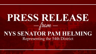 Press Release from NYS Senator Pam Helming