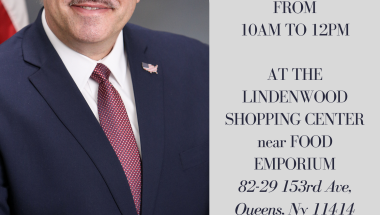 SENATOR ADDABBO’S MOBILE OFFICE COMES TO LINDENWOOD VILLAGE SHOPPING CENTER