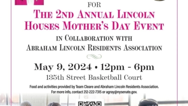 Senator Cleare Mother's Day Event