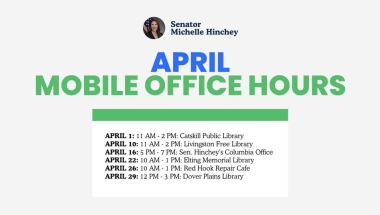April Mobile Office Hours Senator Hinchey