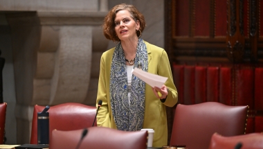 Senator Fahy speaks on the State Senate floor