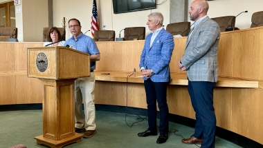 Sen. Griffo speaks at a news conference
