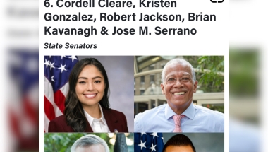 Senator Serrano alongside other State Senators at number 6 on the list