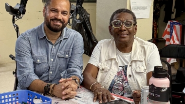 Senator Serrano with Patterson Houses Tenant Association President Pat Simpson