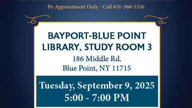 Bayport-Blue Point Library Mobile Office Hours Flyer